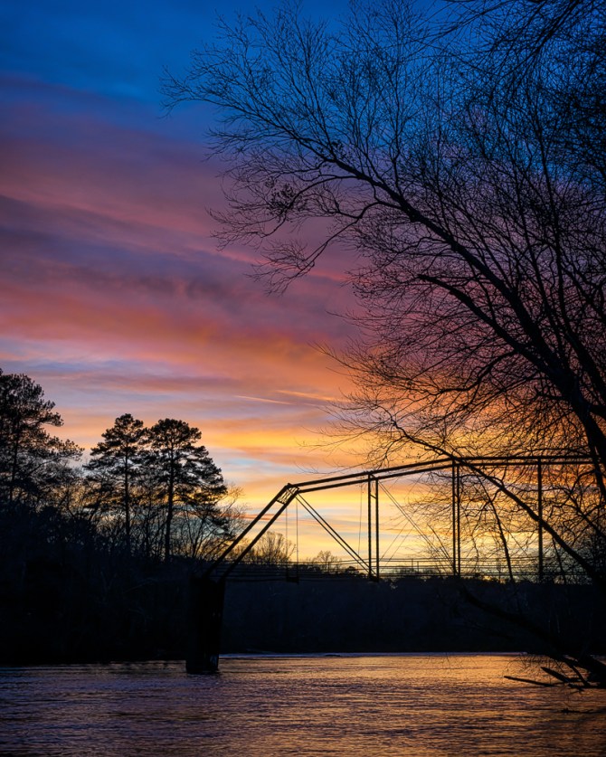 Sunset on the Chattahoochee River.
