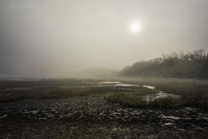 This was the perspective that reminded me the most of the intrepid trio of Gollum, Frodo, and Sam. I gave it a greenish tinge to enhance the mood.